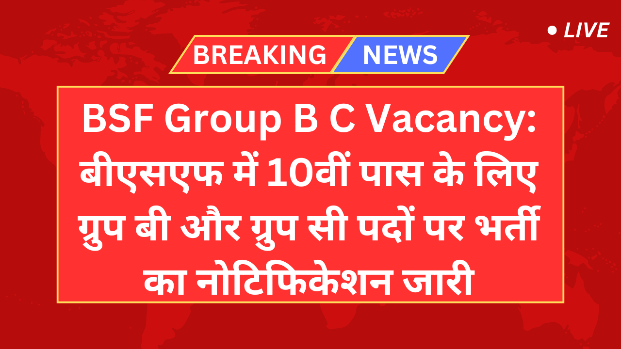 BSF Group B C Vacancy